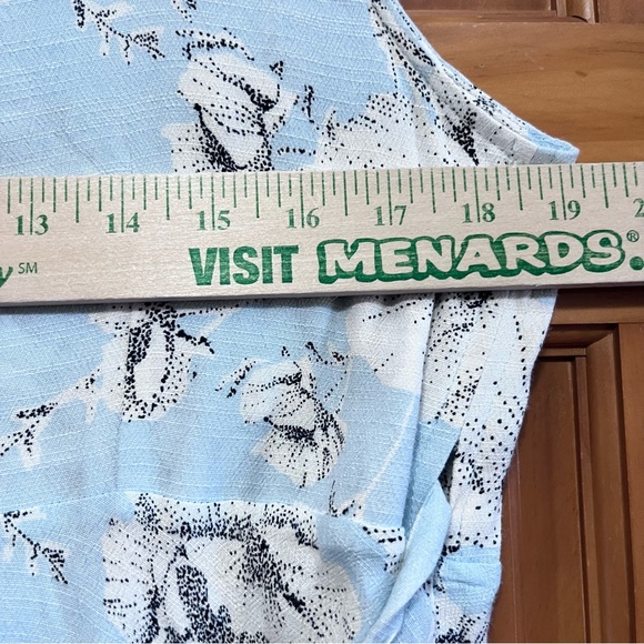 Free People French Quarter Mini Wrap Dress Blue Floral Size Large - Picture 11 of 12